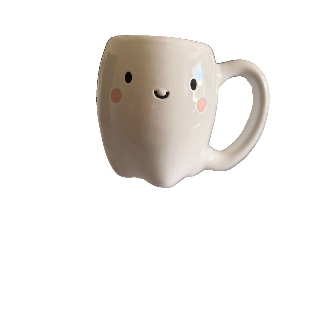 Holiday Home Friendly Ghost Mug Novelty Gift White With Dark Interior